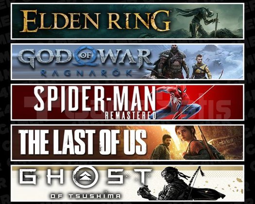 Elden +Ragnarök +Spider 1 +TLOU1 +Tsushima