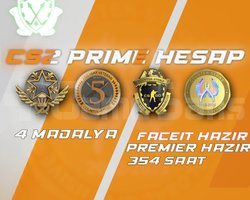 4 Madalya + 354 Saat + FACEIT + PREMIER HAZIR
