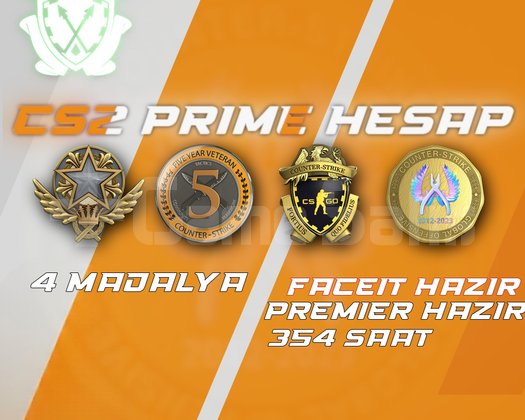 4 Madalya + 354 Saat + FACEIT + PREMIER HAZIR