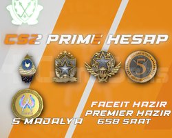 5 Madalya + 658 Saat + FACEIT + PREMIER HAZIR