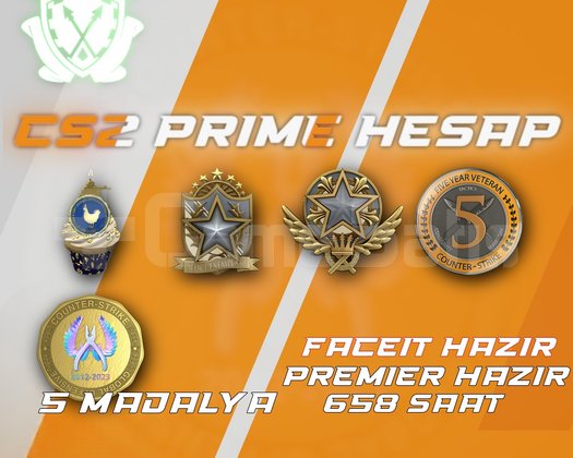 5 Madalya + 658 Saat + FACEIT + PREMIER HAZIR
