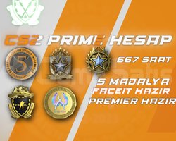 5 Madalya + 668 Saat + FACEIT + PREMIER HAZIR