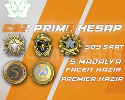5 Madalya + 589 Saat + FACEIT + PREMIER HAZIR