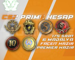 6 Madalya + 175 Saat + FACEIT + PREMIER HAZIR