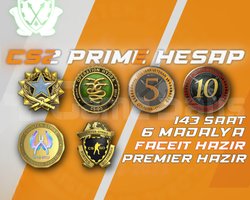 6 Madalya + 143 Saat + FACEIT + PREMIER HAZIR