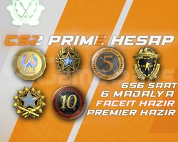 6 Madalya + 656 Saat + FACEIT + PREMIER HAZIR
