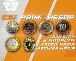 6 Madalya + 280 Saat + FACEIT + PREMIER HAZIR