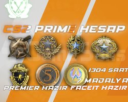 RUST+CS2 /7 Madalya+1304 SAAT+FACEIT+PREMIER HAZIR