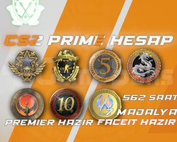7 Madalya + 562 Saat + FACEIT + PREMIER HAZIR