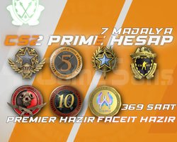 7 Madalya + 369 Saat + FACEIT + PREMIER HAZIR