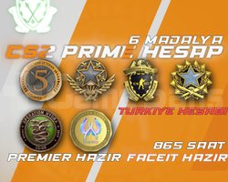 TR 6 Madalya + 864 Saat + FACEIT + PREMIER HAZIR