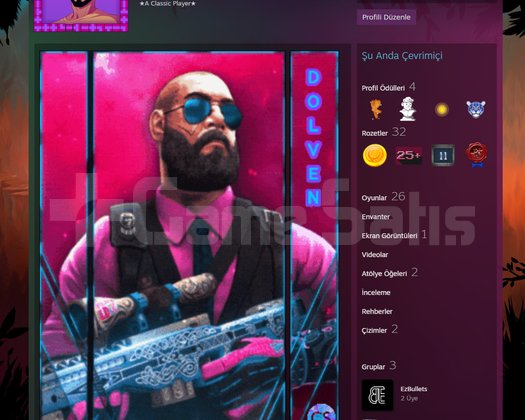 1.900 Saat CS 2 - 44 Seviye Steam, CS Hesap