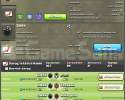 9 LVL DARK İSİMLİ 71 SERİLİ DERECESİZ KLAN
