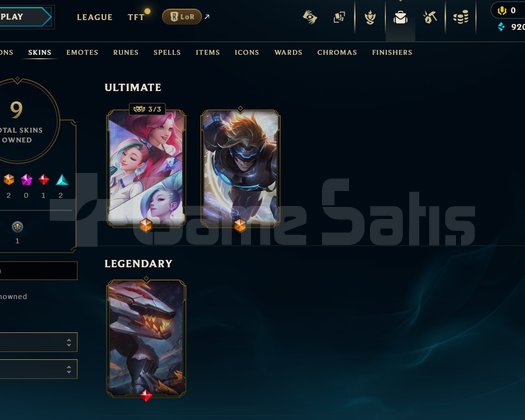 EUW Unranked | 9 Kostüm - 35 Hero | LoL Hesap