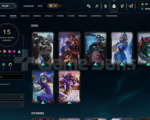 EUW Unranked | 15 Kostüm - 44 Hero | LoL Hesap