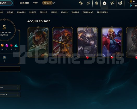 EUW Unranked | 5 Kostüm - 16K Mö | LoL Hesap