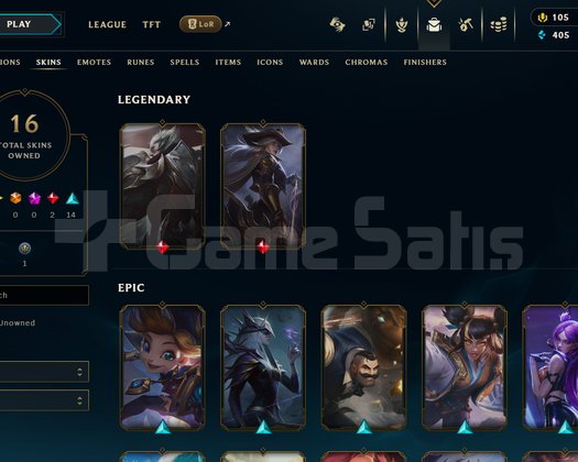 EUW Unranked | 16 Kostüm - 56 Hero | LoL Hesap