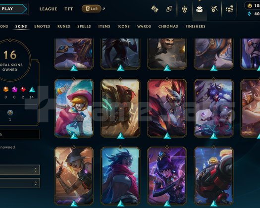 EUW Unranked | 16 Kostüm - 56 Hero | LoL Hesap
