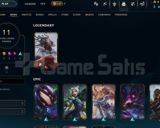 EUW Bronz 4 | 11 Kostüm - 18K Mö | LoL Hesap
