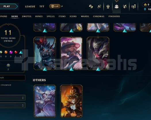 EUW Bronz 4 | 11 Kostüm - 18K Mö | LoL Hesap