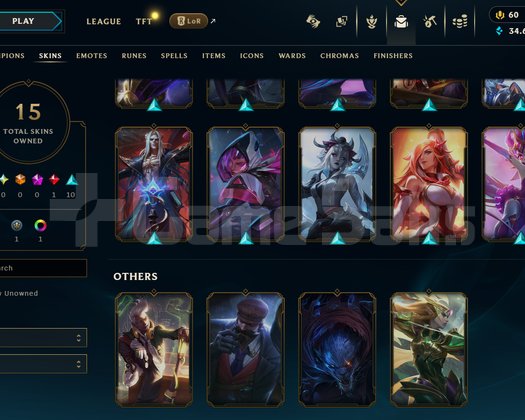 EUW Unranked | 15 Kostüm - 34K Mö | LoL Hesap