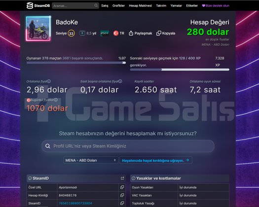 8.5Yıllık Steam Hesabımı Satıyorum İlaç Param İçin