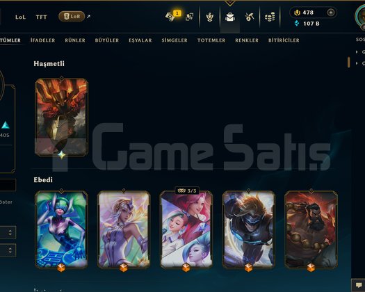 781 KOSTÜM 107K ÖZ 864 LVL UNRANKED MAİL HESAP