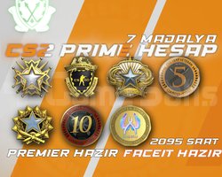 7 Madalya + 2095 Saat + FACEIT + PREMIER HAZIR