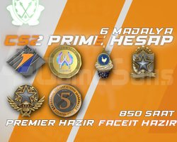 6 Madalya + 850 Saat + FACEIT + PREMIER HAZIR