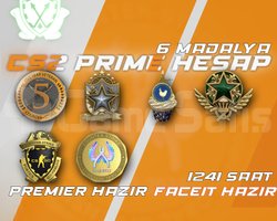 6 Madalya + 1241 Saat + FACEIT + PREMIER HAZIR