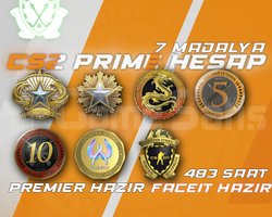 7 Madalya + 483 Saat + FACEIT + PREMIER HAZIR