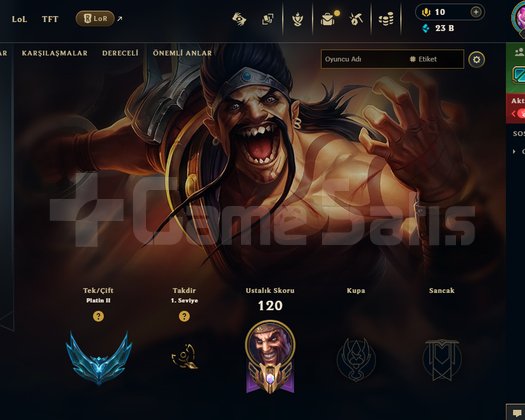 TR PLAT 2 64 P 13 SKIN +30LP ALAN HESAP