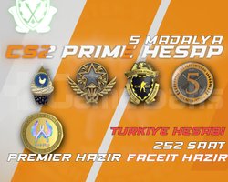 TR 5 Madalya + 252 Saat + FACEIT + PREMIER HAZIR