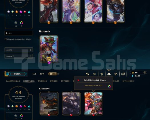 GOLD 2 75 WR +29 LP GAİN +44 EFSANE SKİN