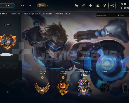 GOLD 2 75 WR +29 LP GAİN +44 EFSANE SKİN