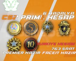 TR 6 Madalya + 763 Saat + FACEIT + PREMIER HAZIR