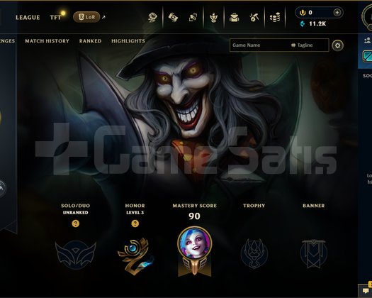 EUW HANDMADE 30 LVL SHACO SKIN RANKED READY MAILSZ