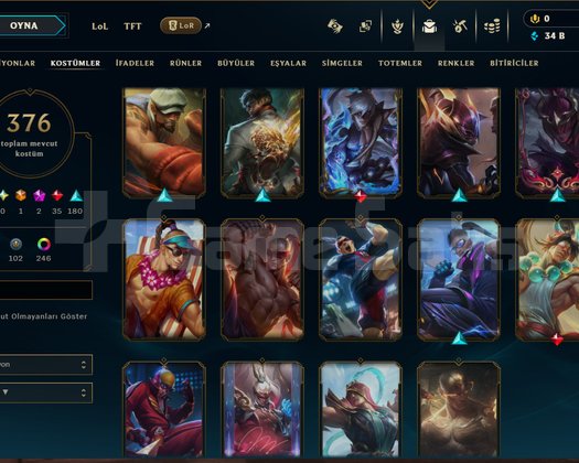 TR MASTER YÜKSEK MMR | İLK MAİL | 374 SKİN |710LVL