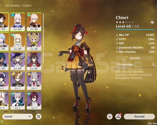 eu chiori + sig, kokomi + sig, ayato ve kazuha