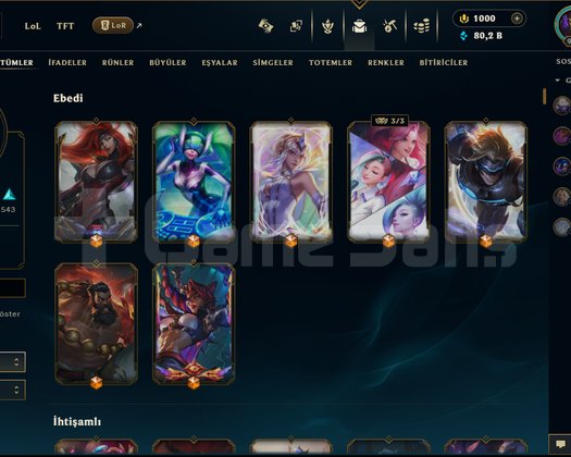 987 Level,1131 kostüm lol hesabı tftside doludur