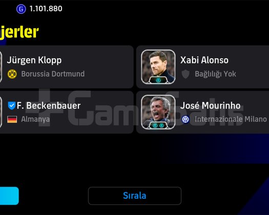 İleri seviye eFutbol hesabı