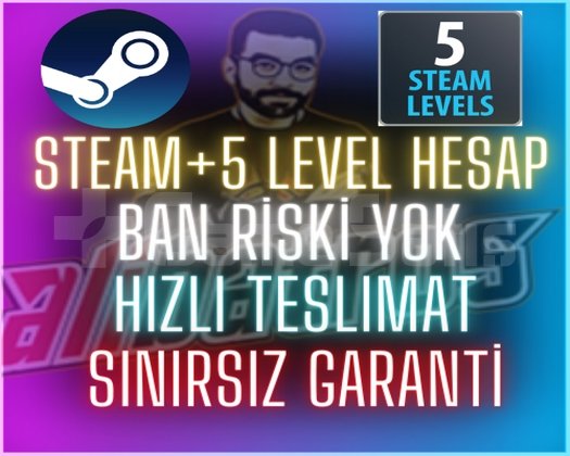 STEAM +5 LEVEL HESAP | HIZLI TESLİMAT
