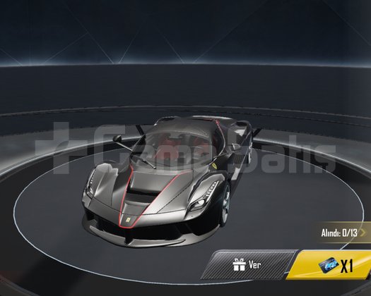 !!! SİYAH FERRARİ ARABA KARTI !!!