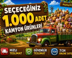 SEÇECEĞİNİZ 1000 ADET HAY DAY ÜRÜNÜ