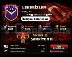 LEKESİZLER klanı 32 lvl şamp 3