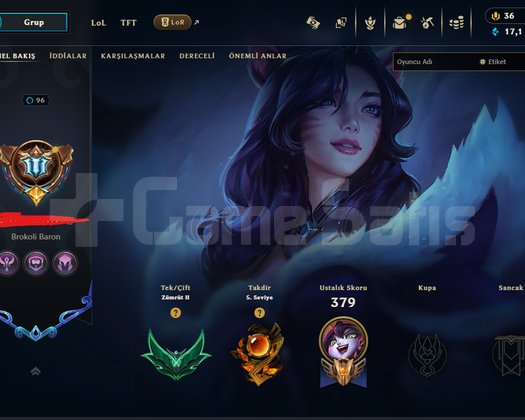 ZÜMRÜT 2 + 116 SKİN + FULL ŞAMPİYON