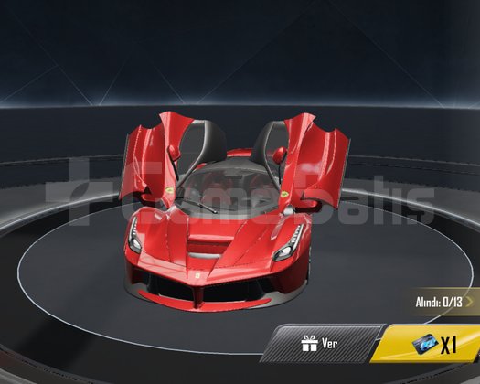 !!! KIRMIZI FERRARİ ARABA KARTI !!!