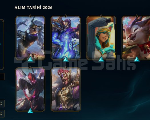 LOL TR ZÜMRÜT 3 HESAP FULL ŞAMPİYON + 12 KOSTÜM