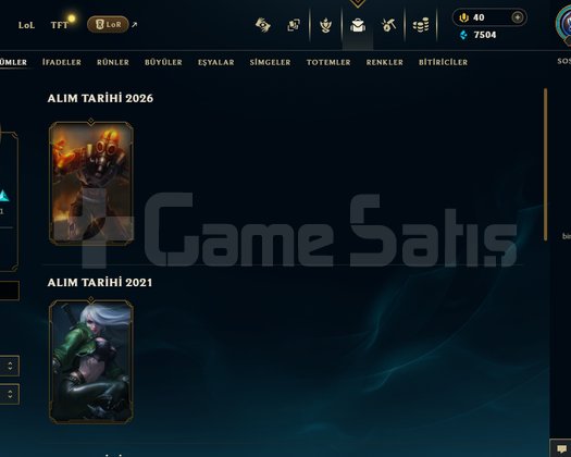 EUW GÜMÜŞ +25LP 7 KOSTÜM TERTEMİZ HESAP