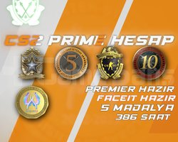 5 Madalya + 386 Saat + FACEIT + PREMIER HAZIR